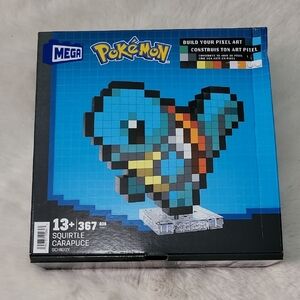 Mega Pokémon Squirtle Building Set - Blue and Black